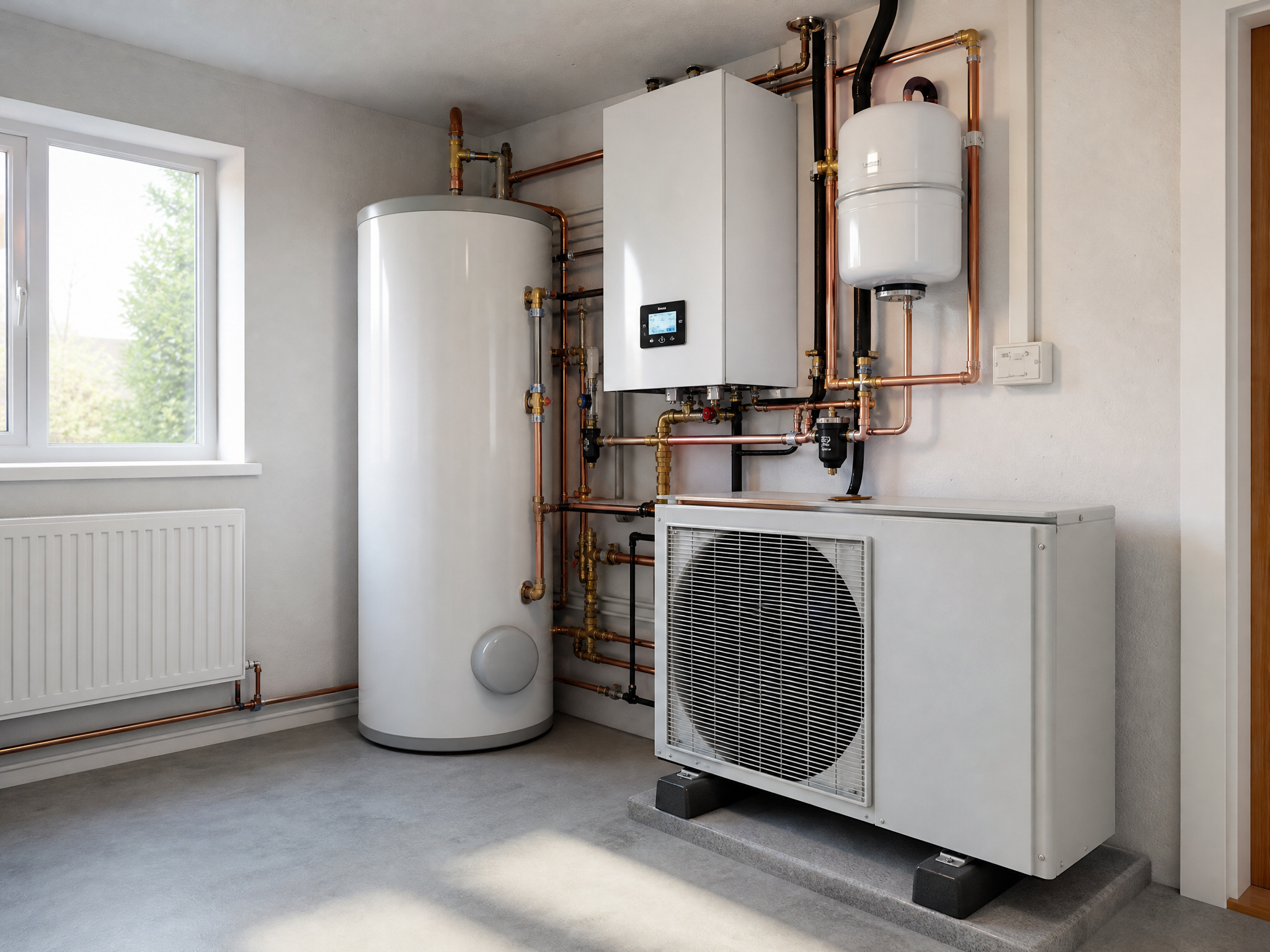 Completed heat pump surveys showing professional quality workmanship in a British home