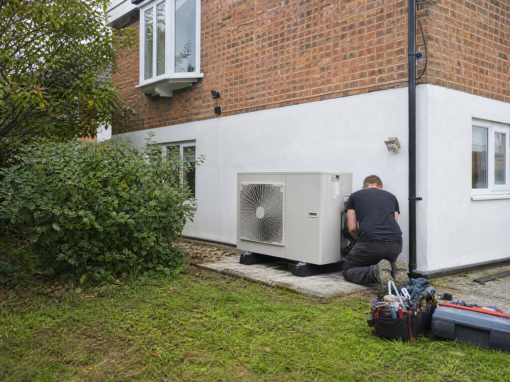 Property context showing the area relevant to do you need planning permission for a heat pump? at a British home